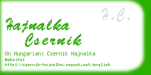 hajnalka csernik business card